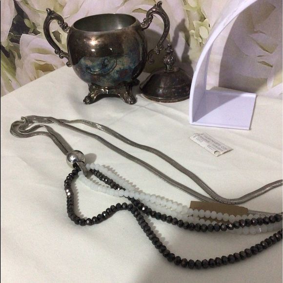 Vintage Erica Lyons Long Mixed Material Necklace Multi Strand NWT NOS - Picture 16 of 16